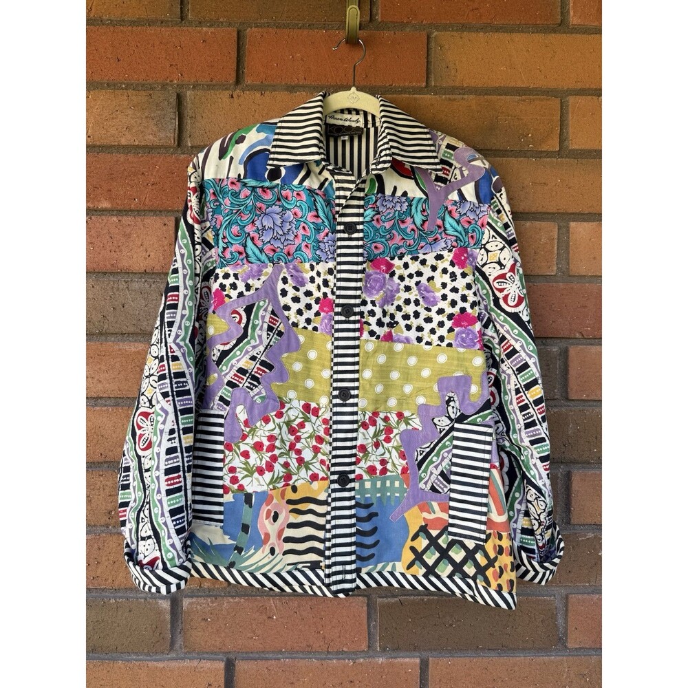 Amen Wardy Koos Van Der Akker‎ Quilted Jacket Women Size Medium VTG Lagenlook